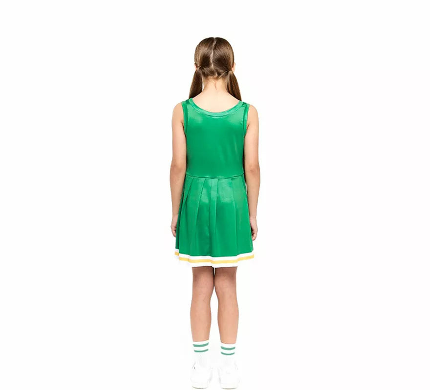 Translation missing: en.Disfraz de Animadora Cheerleader verde para niña