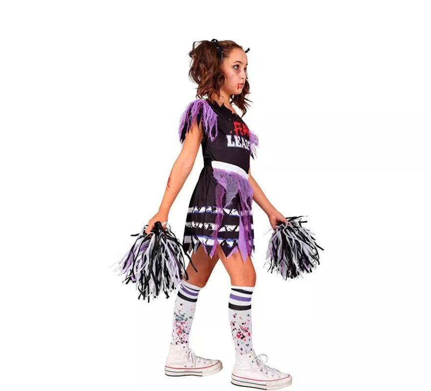 Disfraz de Animadora Cheerleader Zombie para niña