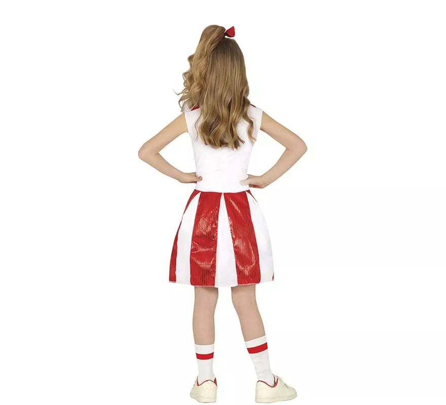 Translation missing: en.Disfraz de Animadora con lentejuelas rojas para niña