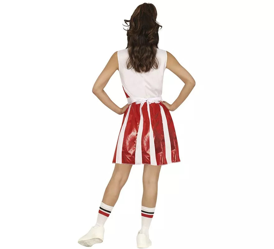 Translation missing: en.Disfraz de Animadora roja con lentejuelas para mujer