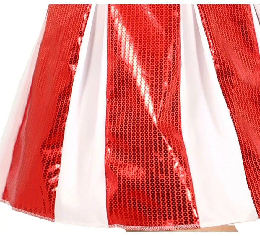 Translation missing: en.Disfraz de Animadora roja con lentejuelas para mujer