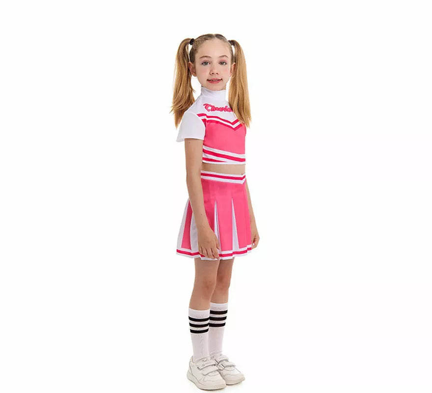 Disfraz de Animadora rosa para niña