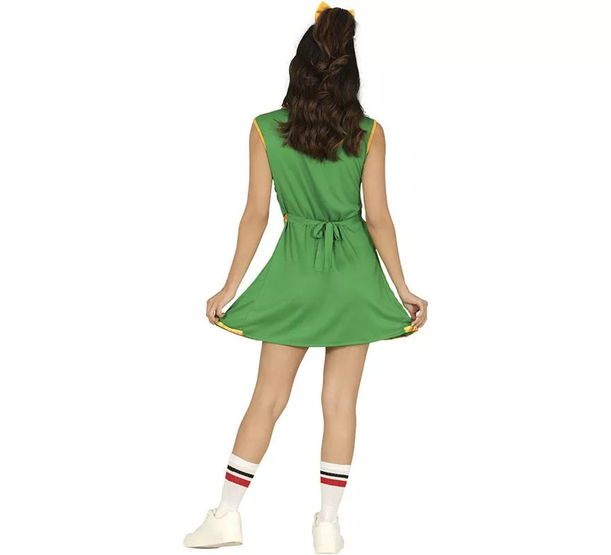 Disfraz de Animadora verde para mujer
