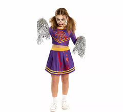 Bloody Zombie Cheerleader Costume for Girls