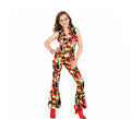 Disfraz de Años 70 Groovy Style Jumpsuit para mujer