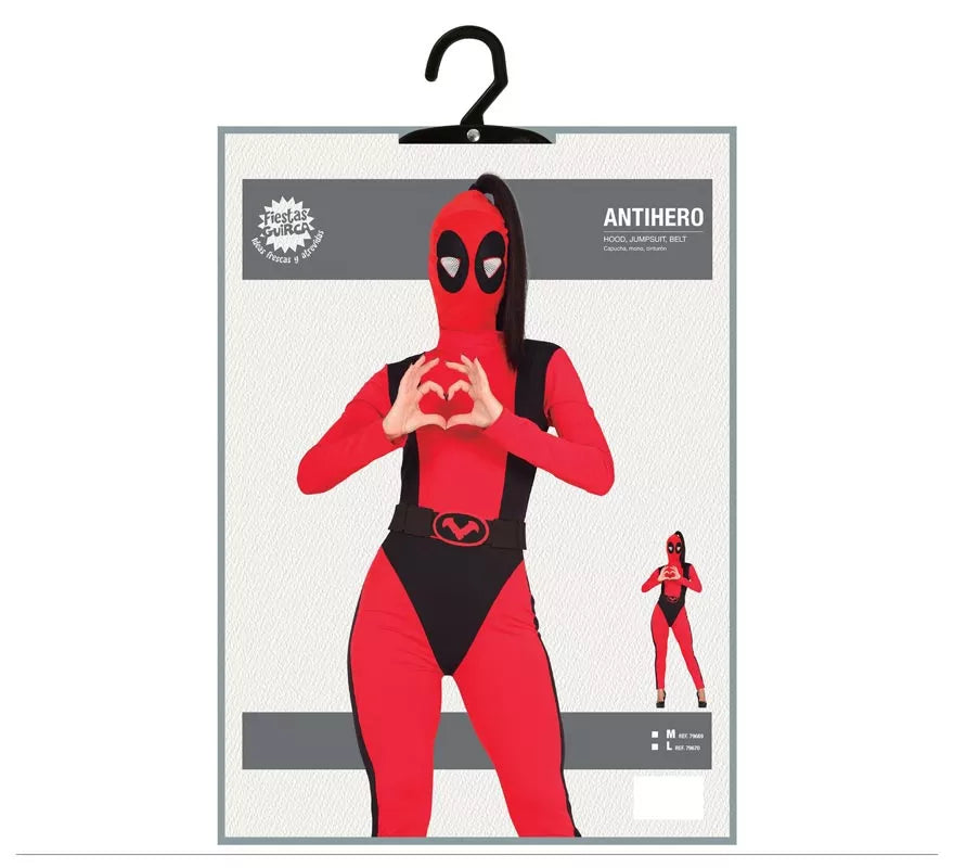 Disfraz de Anti heroína Roja para mujer