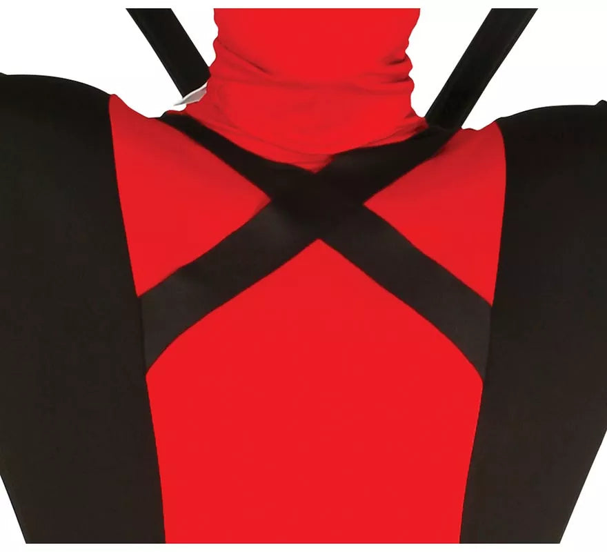 Disfraz de Antihéroe rojo y negro para hombre