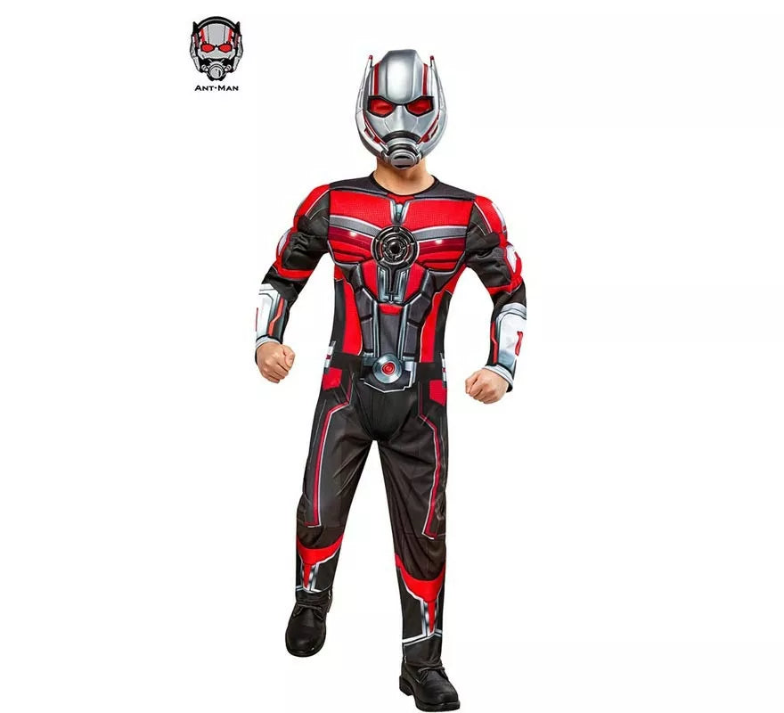 Translation missing: en.Disfraz de Antman Los Vengadores musculoso con máscara deluxe para niño