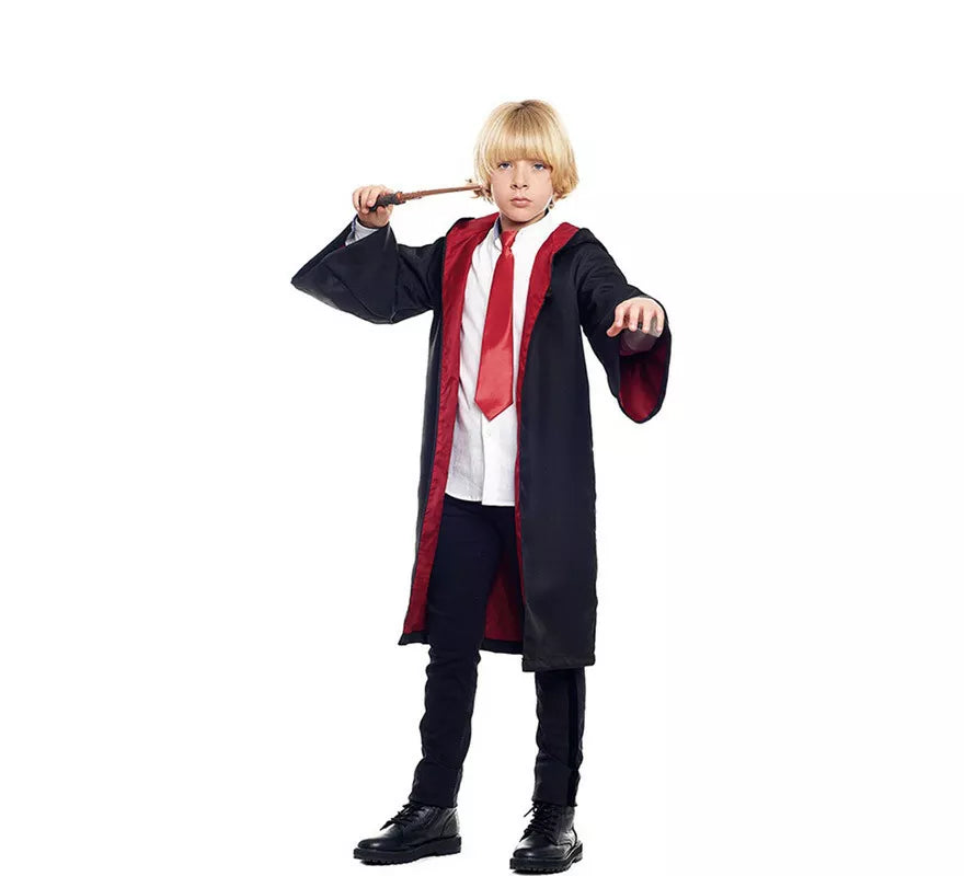 Disfraz de Aprendíz de Mago rojo para niño