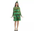 Disfraz de Árbol de Navidad con volantes y diadema para mujer