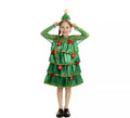 Disfraz de Árbol de Navidad con volantes y diadema para niña