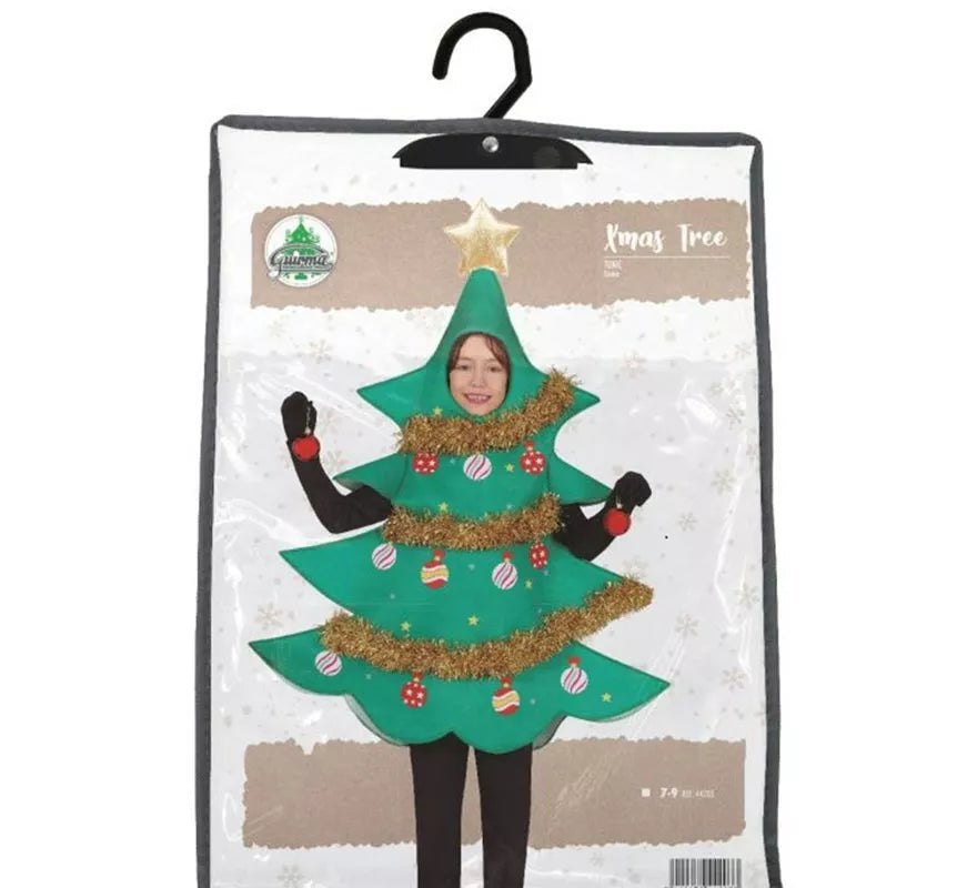 Translation missing: en.Disfraz de Árbol de Navidad decorado con estrella para niños