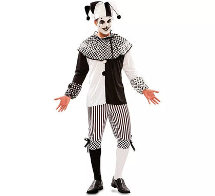 Disfraz de Arlequín Blanco y Negro para hombre