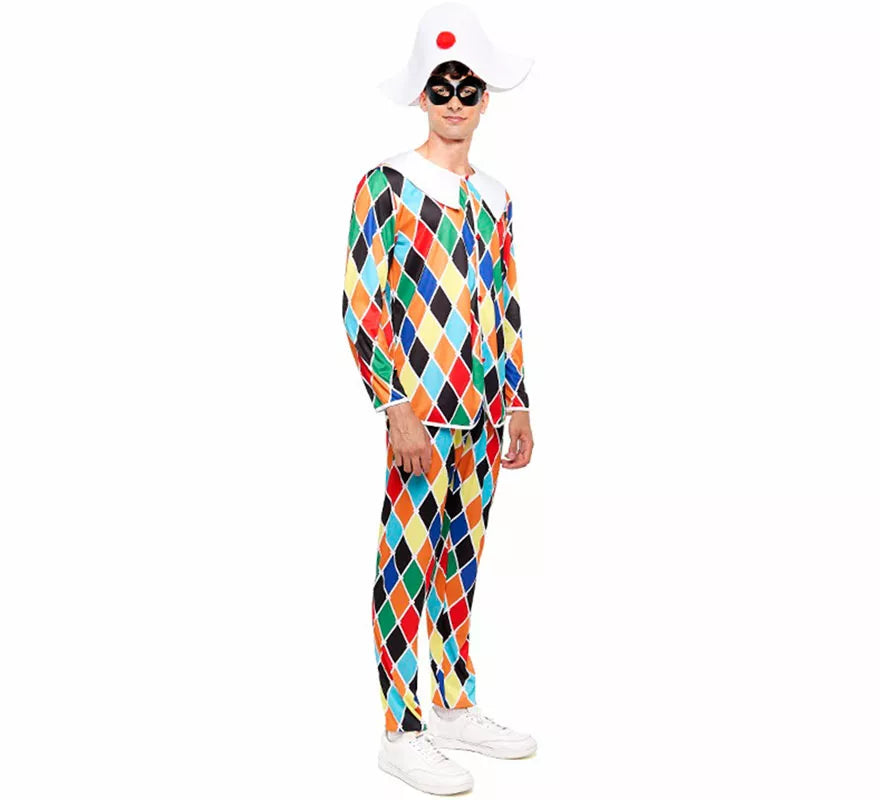 Translation missing: en.Disfraz de Arlequín multicolor para hombre