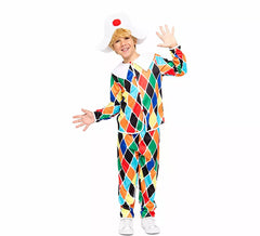 Multicolored Harlequin costume for boys