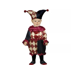 Burgundy Harlequin Costume for baby