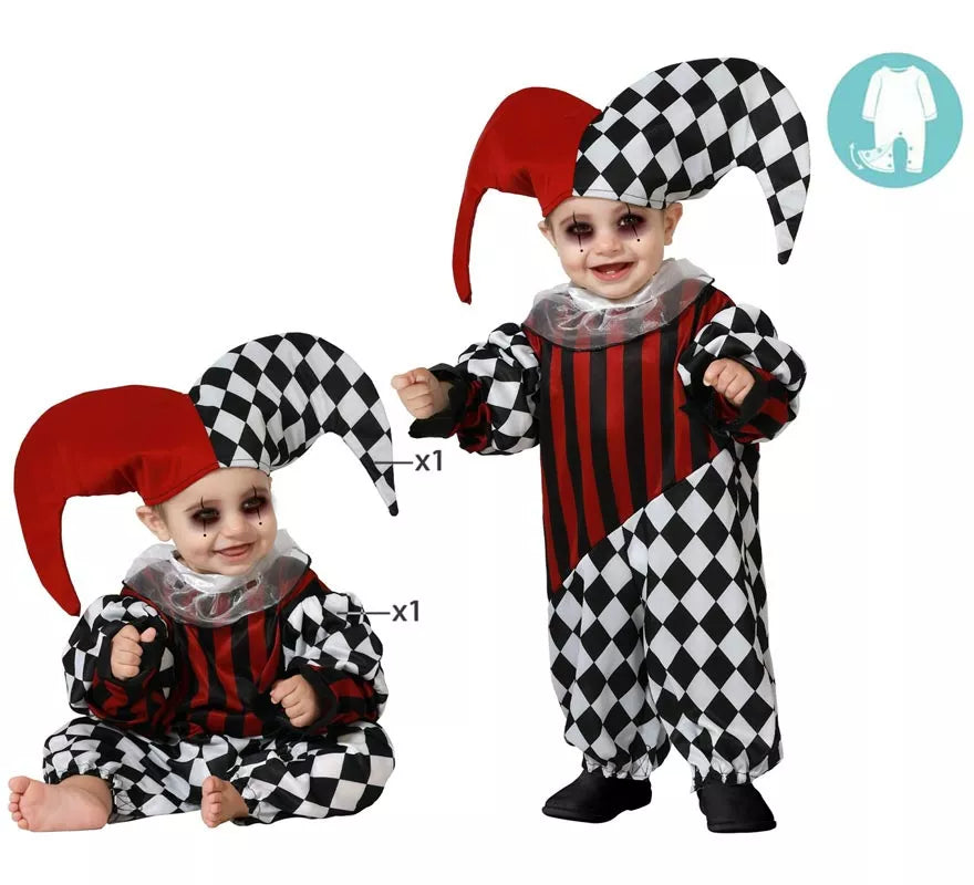 Disfraz de Arlequin Siniestro para niño y bebé