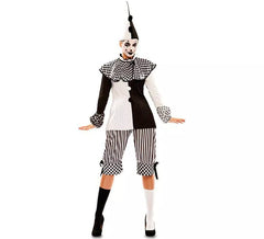Black and White Harlequin Costume for Women