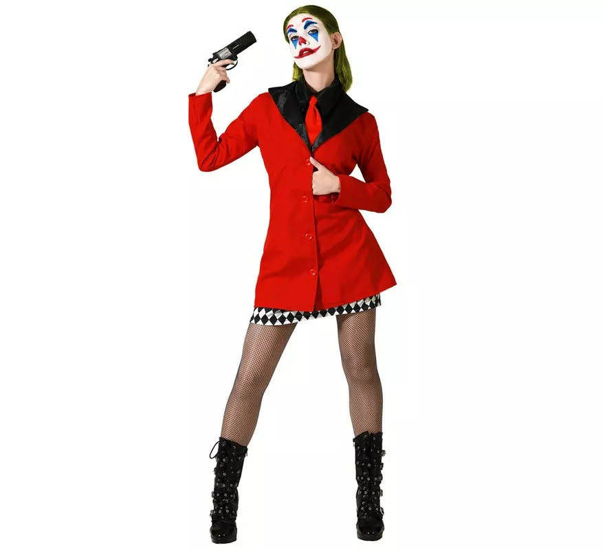 Translation missing: en.Disfraz de Arlequina Elegante Rojo para mujer