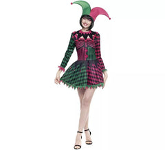 Tricolor Harlequina costume for women