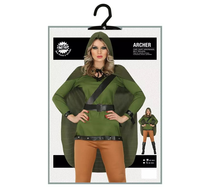 Translation missing: en.Disfraz de Arquera Verde para mujer