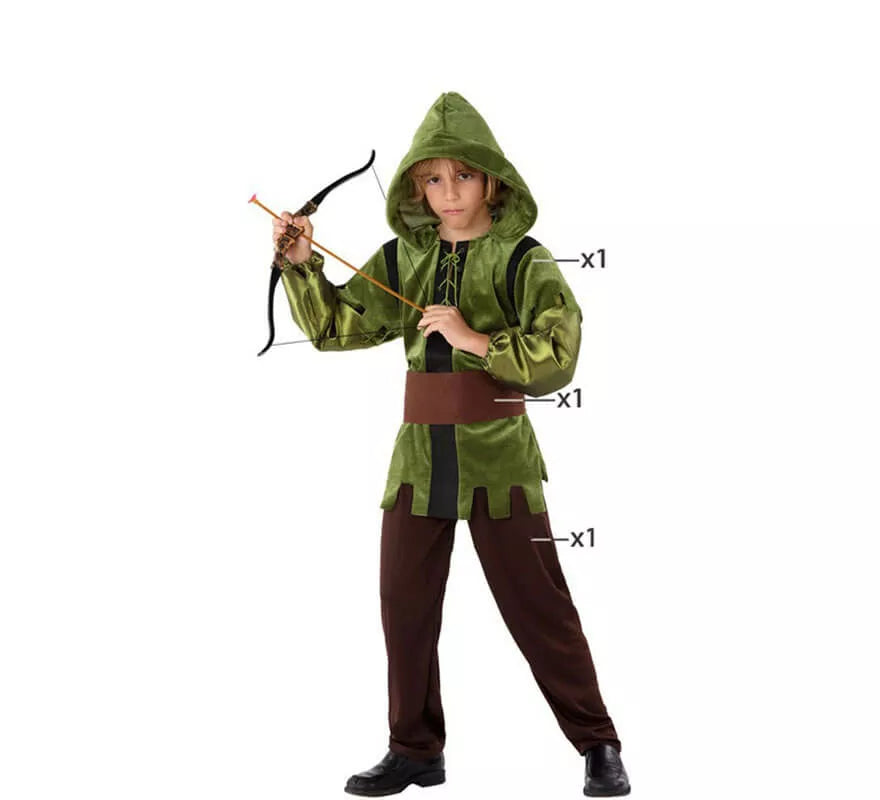 Disfraz de Arquero de Bosque para niño