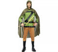 Disfraz de Arquero del Bosque verde con capa para hombre