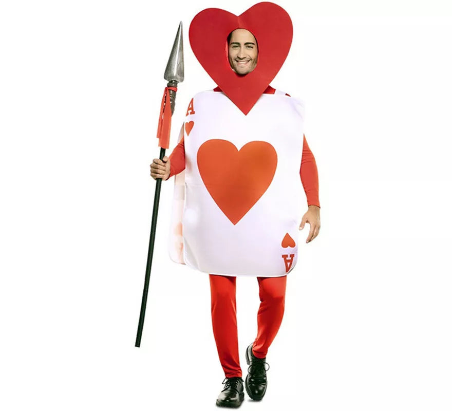 Disfraz de As de Corazones para adultos