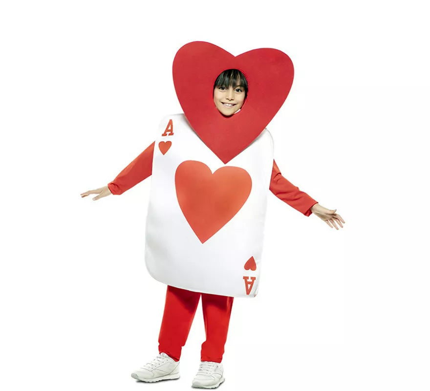 Disfraz de As de Corazones para niños