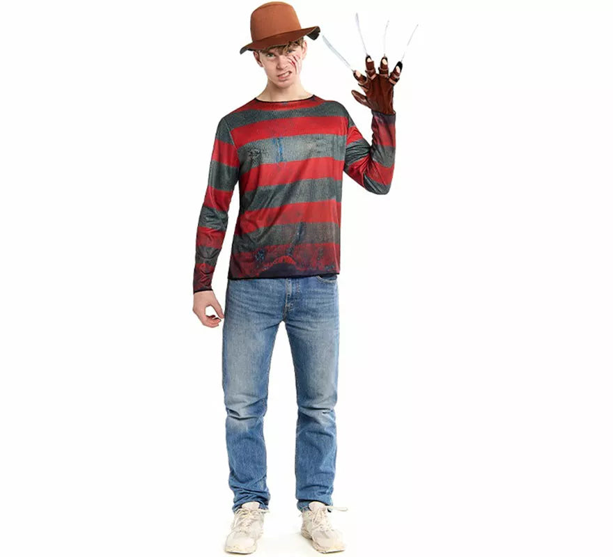 Translation missing: en.Disfraz de Asesino de Pesadilla con Sombrero para hombre