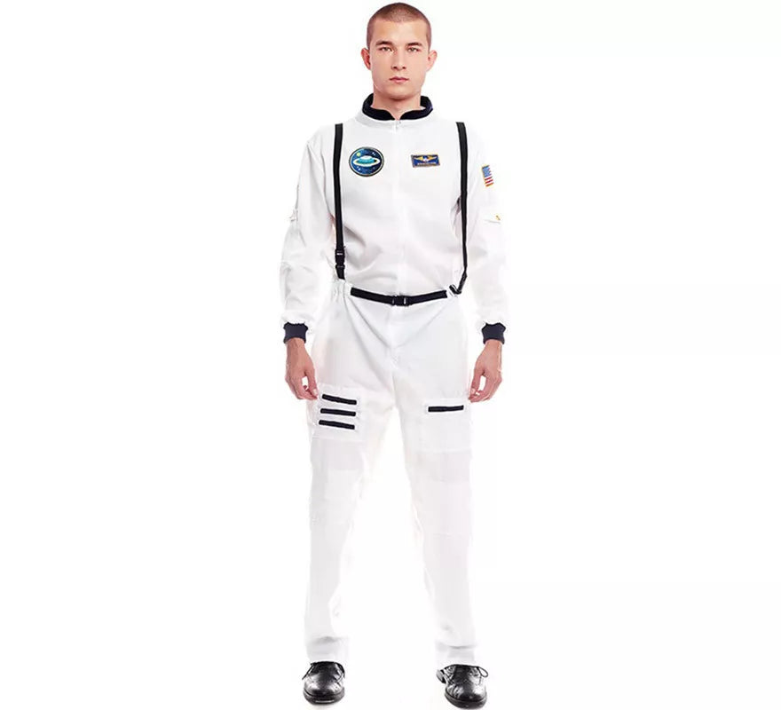Translation missing: en.Disfraz de Astronauta blanco con Insignia para hombre