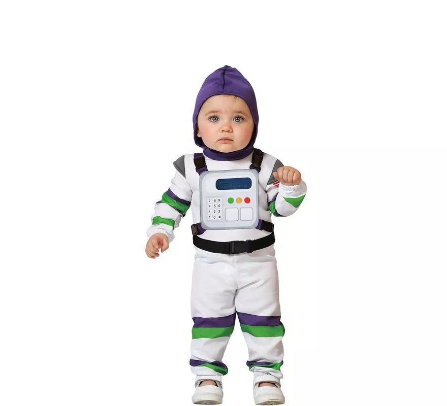 Translation missing: en.Disfraz de Astronauta famoso blanco con capucha para bebé