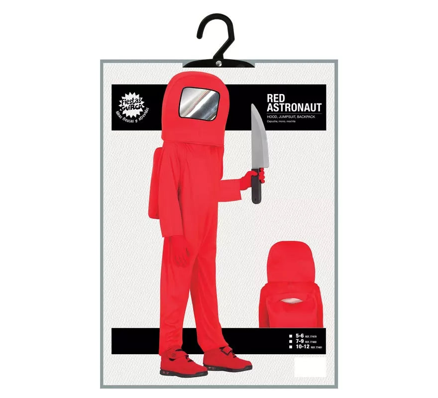 Disfraz de Astronauta Impostor Rojo para niños