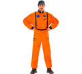 Disfraz de Astronauta Naranja con Insignia para hombre