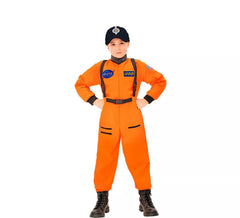 Orange Astronaut Costume with Badge for Child