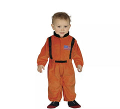 Orange astronaut costume for baby