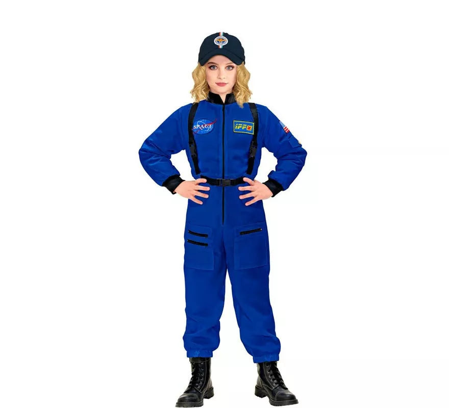 Disfraz de Astronauta Space azul para niños y adolescentes