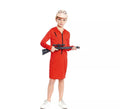 Disfraz de Atracadora vestido rojo para niña