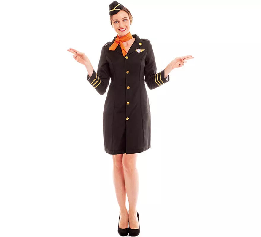 Translation missing: en.Disfraz de Azafata de Vuelo Elegante con Gorro para mujer
