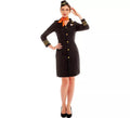 Disfraz de Azafata de Vuelo Elegante con Gorro para mujer