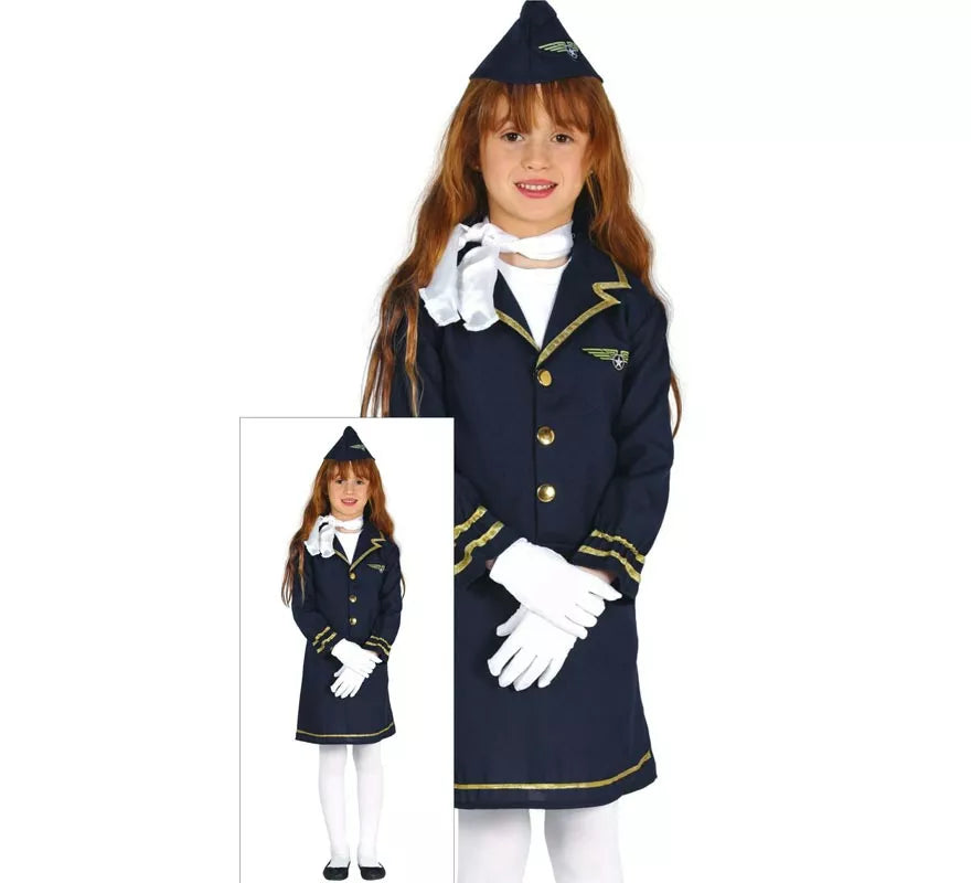 Disfraz de Azafata de Vuelo para niña