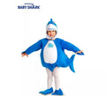Disfraz de Baby Shark azul con capucha para bebé y niños