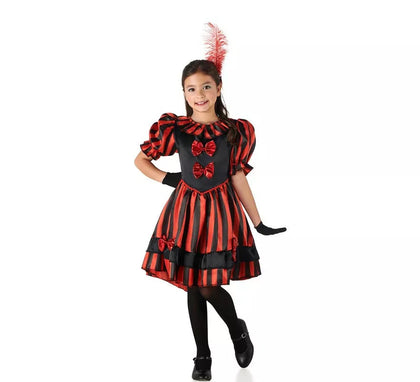 Disfraz de Bailarina Can Can rojo y negro para niña