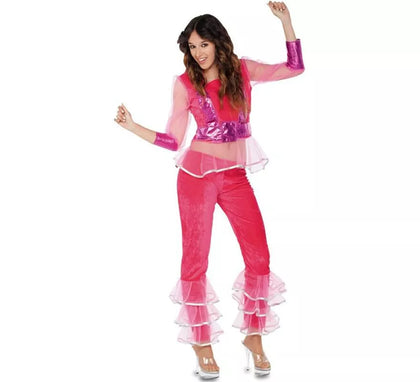 Disfraz de Bailarina Disco rosa para mujer