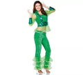 Disfraz de Bailarina Disco verde para mujer