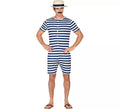 Disfraz de Bañador Retro años 50 azul para hombre