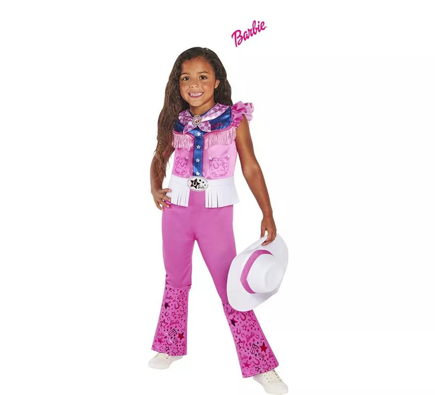 Translation missing: en.Disfraz de Barbie Vaquera Clásica rosa para niña