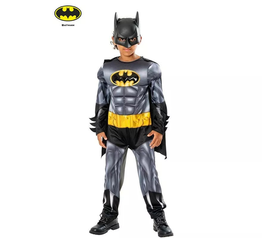 Translation missing: en.Disfraz de Batman núcleo metálico deluxe con máscara para niño