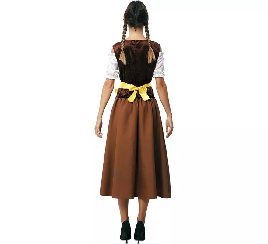 Translation missing: en.Disfraz de Bávara clásica marrón y amarillo para mujer