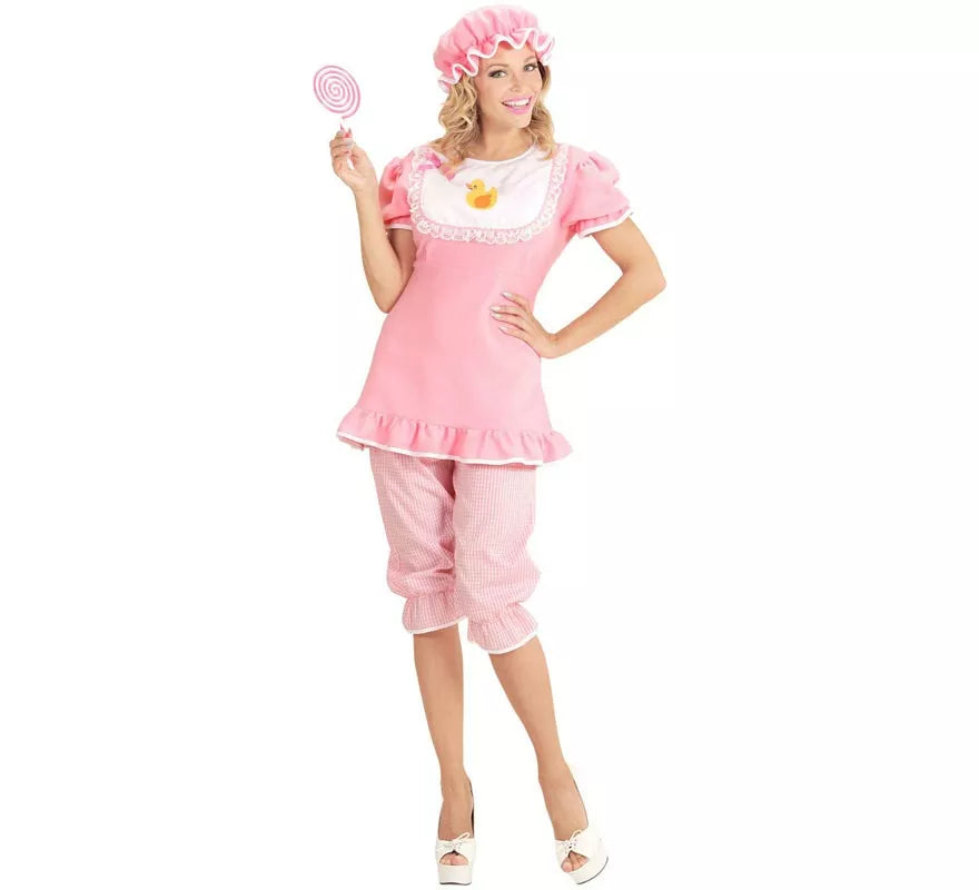 Translation missing: en.Disfraz de Bebé rosa con gorro para mujer